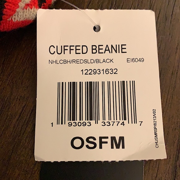 🏒🥅⛸Chicago Blackhawks Adidas Red Culture Head Logo Cuffed Knit Hat🏆⛸🏒 - Picture 8 of 8